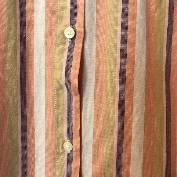 NWT Madewell Courier Button Back Shirt in Rainbow - Picture 6 of 8